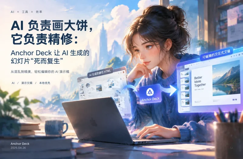 AI 负责画大饼，它负责精修：Anchor Deck 让 AI 生成的幻灯片“死而复生”-栈狐博客
